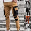 Herrbyxor Stylish Sports Trushers Delicate Casual Slim Fit Men Jogger Contrast Color for Sport