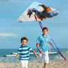 Accessori per aquiloni 2024 Nuovo Drago sportivo Fun Outdoor Kite per gli aquiloni delta principiante per bambini e adulti sono dotati di corde e maneggiare facilmente volare Y240416