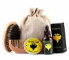 Men Mustasch Cream Beard Oil Kit 5PCSSet med mustaschkam Brush Storage Bag Styling Beard Set3634285