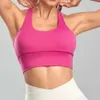 Justera underkläder Lu Women Sexy Yoga Chest Pad Bras Bralette Push Up Bra Sporte Female Underwear Solid Color Bra Gym Topps Lemon Gym Running WO