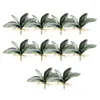 Decorative Flowers 10 Pieces Artificial Plants Leaves Fake Phalaenopsis Leaf Real Touch Spring For Home Wedding