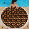 Towel Rooster Est Beach Shawl Fast Drying Swimming Gym Camping Big Round Yoga 3D All Over Printed