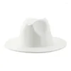 Berets Wool Hat Hats For Women Man Solid Luxury Casual Vintage Panama Wide Brim Western Cowboy Sombrero Hombre Sombreros