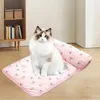 Cooling Mat For Cats Dog Summer Pad Pet Bed Cool Ice With Colorful Print And Pillow Washable 240416