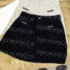 Polka dot femmes jupe denim dres de créateur de luxe jupes courtes décontractées en jean jupes en jean