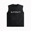 lila Weste Trendy Marke T-Shirts Designer Herren Tanktops ZJBPUR060 61 64 Kunst einfach