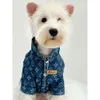 Camicia di denim per animali domestici, cane grande con pelliccia dorata, costosi abiti da cane samo, orsacchiotto, autunno pomeraniano e piastrelle di marea spessa inverno