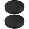 Chair Covers 2 Pieces Stool Bar Slipcovers Stretch Round Seat Barstool Cushion Black Couch Circle Cushions