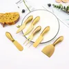 Gold Matte en acier inoxydable manche de fromage couteau à couteau mini-fromage couteau beurre couteau couteau couteau couteau pizza cutter cuit au fromage cuit au fromage 240407