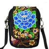 Shoulder Bags Fashion Embroidery Small Square Bag Retro Handbag Female Designer Ethnic Style Lady Messenger