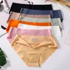 Kadın Panties Kesintisiz Kadın iç çamaşırı Pantys Kadın kültleri için seksi iç çamaşırı düz renkli düşük yükseliş brifingleri Lenceria şehvetli mujer