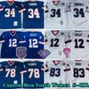 Custom 75th Vintage 34 THURANTHOMAS FUTEBOL JERSEYS 78 BRUCESMITH12 JIMKELLY 32 O.J.SIMPSON 68 JOEDELAMIELLEURE 83 ANDREED 66 BILLYSHAW 70 TOMSESTAK TALLEY