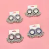 Dingle örhängen 1Pair Gypsy Vintage Alloy Geometric Round Drop for Women Party Rhinestone Statement Earring afghanska smycken gåvor