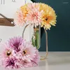 Fleurs décoratives artificielles 6 têtes Gerbera Bouquet de soie décoration maison de mariage main