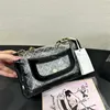 Yaz Tasarımcısı Kadın Omuz Clear Jelly Leisure Tooes Çanak Çantası Crossbody Katlanır Nakış Tote Pamuklu Pad Alışveriş Çantası Boyutu 25cm