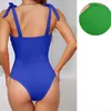 Dames badkleding één stuk sexy slank fit groot formaat push -up gewatteerde bikini zwempak vaste kleur bloemenprint badpak vrouwen monokini