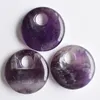 Colares pendentes de alta qualidade Amethysts Gogo Donut Charm Beads para acessórios de jóias Fazendo por atacado 6pcs/lote