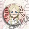 Biżuteria Pins Broothes 12pcs Japan Cartoon The Obieced Neverland Cosplay Badge Yakusoku No Emma broszka plecaków Button Prezent284y Dro DHF8L