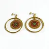 Boucles d'oreilles en pente Mandala ethnique OM