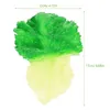 Fiori decorativi 3 pezzi simulazione verdura alimentare simulati decori artificiali fogliare modelli realistici falsi foglie verdi