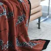 Couvertures vintage zèbre épaissis de cachemire imitation en tricot de couverture tricotée canapé de loisir de bureau napot de châle