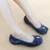 Casual Shoes Large Size Soft Bottom Work Women's Rhinestone Bow Single Low Heel Cowhide Leather Dance