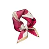 100% Pure Silk Scarf Women Lovely Print Fashion Small Neck Scarves Foulard Female Bandana Hair Bands Neckerchief 240416