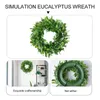 Decorative Flowers Artificial Garland Faux Eucalyptus Tree Simulation Green Leaf Wedding Wreath Plastic Decor Door Pendant Wall Ornament