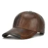 Chapeau en cuir designer confortable à l'âge moyen d'âge moyen authentique véritable en cuir simple de baseball couche de base de vache