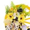 Dekorative Blumen Sonnenblumen Wagen Radkranz Rustikale Blumenvordertür Frühling Hängende Ornament für Wandfest in der Innenhause Veranda Bauernhaus