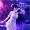 Action Toy Figures 21cm Overlord Albedo Anime Figur Woolen Dress Albedo Action Figur Ainz Ooal GOWN -figur PVC Collection Model Doll Toys Y240415