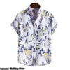 Mäns casual skjortor hawaiian kortärmad herr sommartröja 3d tryckt blomma utomhus semester casual kläder bekväma och andas 24416