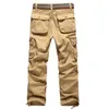 Herenbroek Mens Multi-pocket broek Mannelijke losse safari met veel zakken katoen rechte multi-pocket capris lading