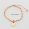 Elegant Bead Chain Bracelet Brand Designer 925 Sterling Silver Classic Key Heart Charm Pendant Bracelet Gold Rose Plated Cuff Bangle For Women Fashion Jewelry Gift