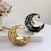 Kaarsenhouders 1 stcs vintage maanhouder Ramadan metaal kandelaar eid mubarak decoratie licht luxe bruiloft moslimfeest ornament