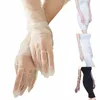 fi lg pure tule handschoenen ultra dunne rekbare rekbare full vingers mesh elleboog bruiloft bruid handschoenen halen accessy o9r0#