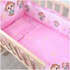 Bed Rails 5Pcs Baby Bedding Set Born Pure Cotton Circumference Mattress Pillow Kit Infant Cartoon Pattern Crib Surround Cot Fence Drop Otwcy