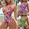 Swim Wear Swimsuit Womens European and American Style Instagram y Backless One Piece Bikini rassemblement Ering Belly Slimming Drop Deved Otlww