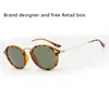 Gafas de sol de diseñador de marca Hombres Mujeres Gatsby Retro Vintage Sombras de gafas Redondeas de marco redondo Gafas de sol de diseño con cajas 2687640