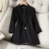 Ternos femininos Naviu Spring OL Elegância Jaqueta feminina de terno 2024 Famale Halve Summer Blazer Office Ladies Clothing Work Coat Tops