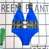 Bikini de maillot de bain pour femmes Bikini en deux pièces avec alphabet maillot de bain d'été plage une pièce femme de livraison de gouttes