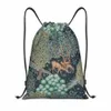 Custom William Morris Deer Sac à cordon Femmes hommes Modèles textiles légers Patché sportif Rangement de gymnase Sac à dos 55YX #