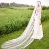 Romantic One Layer Bridal Veils For Wedding Solid White Ivory Tulle Long Veil With Comb Bride Hair Accessories Veils CL3495