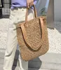 Designerin große Kapazität Strohbeutel für Frauen Weiden gewebt Rattan Handtasche TOTE Schulterbali Strandbetrieb 2109295417436