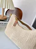 Letnia trójkąt Half Moon Beach Straw Bag designer torebka Man Luxury rabanki Raffias Travel pod pachami dla kobiety łańcucha mody TOTE Clutch Crossbody Weave Torby
