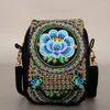 Shoulder Bags Fashion Embroidery Small Square Bag Retro Handbag Female Designer Ethnic Style Lady Messenger