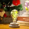 Lampen tinten LED Nachtlicht met groene plant koperdraadbatterij Voedingsvoorziening gebruikt voor desktopbedbed kinderkamer huisdecoratie nachtlampje Q240416