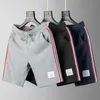 FOG shorts with side woven straps classic sporty and casual mens and womens couple outfits youth beach pants 5/4 shorts