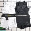 Round Neck Sport Vest Letters Webbing Crop Top Elastische Taille Gym Shorts Lente zomerspoorpak