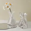 화병 간단한 불규칙한 유리 작은 꽃병 홈 장식 액세서리 거실 식탁 꽃 내 장신구 선물